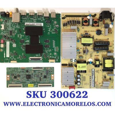 KIT DE TARJETAS PARA TV TCL / MAIN 08-SS65CUN-OC412AA / 40-MST10F-MAA2HG /  T-CON LJ94-41735C / 18Y_RAHU11P2TA4V0.0 / FUENTE 08-L171WD2-PW200AB / 40-L171W4-PWA1CG / PANEL LVU650NDEL SD9W07 / MODELO 65S421